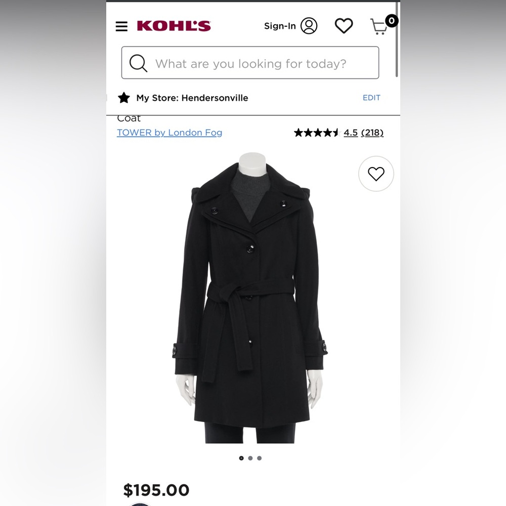 NWT London Fog Women's Elegant Black Trench Coat